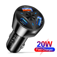 Car Charger - 3 Ports, USB-C & USB-A x 2, Fast Charge, PD 20W 